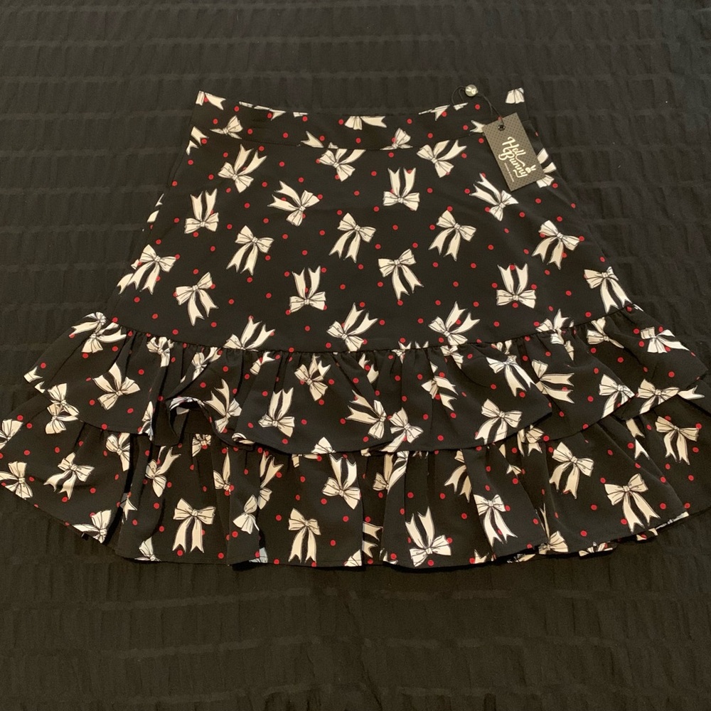 NWT - Hell Bunny Bows & Polka Dot Bobbie Skirt - Size Large